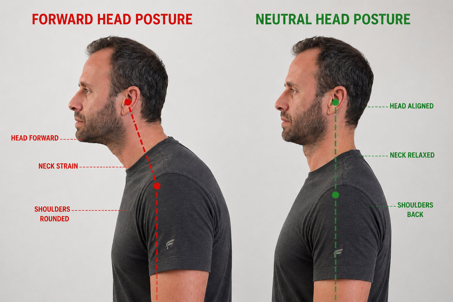 Forward Head Posture vs Neutral Head Posture comparison
